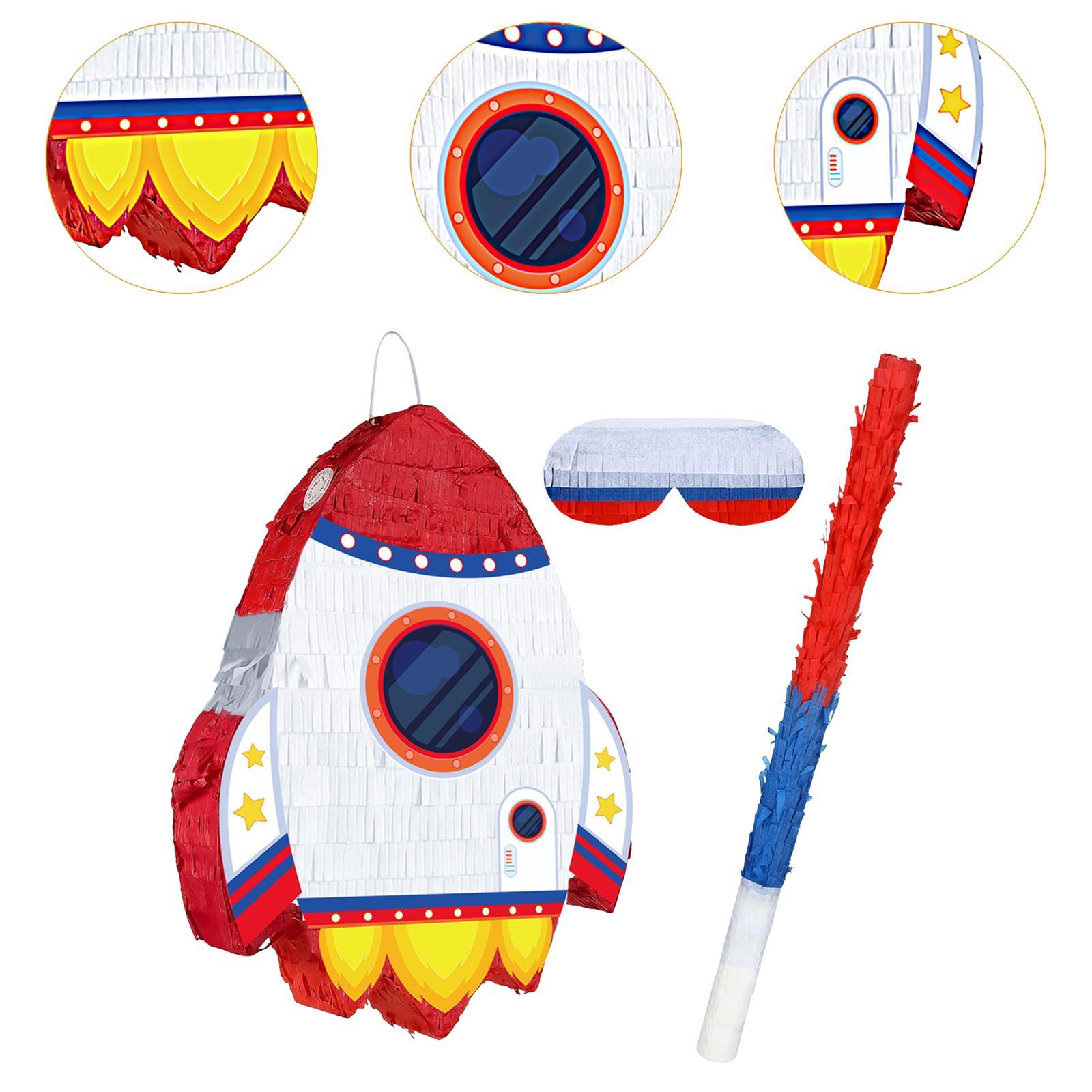 Party Games Kids - Paket Rocket Pinatas dengan Penutup Mata