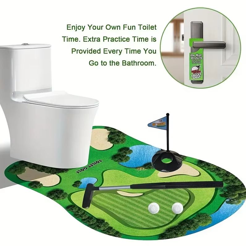 Party Games Golf - Set mainan golf toilet mini -