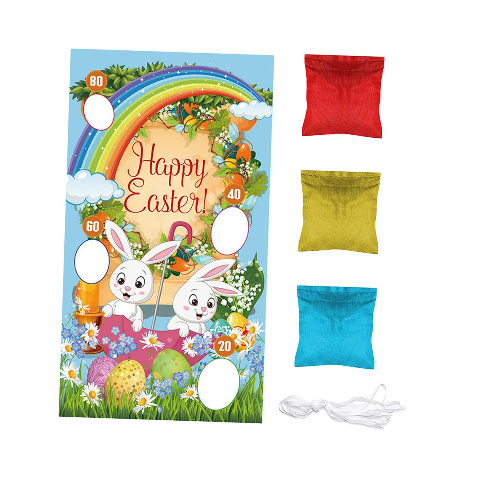 Party Games Easter For Family - Dekorasi Pesta Spanduk Permainan Lempar dengan