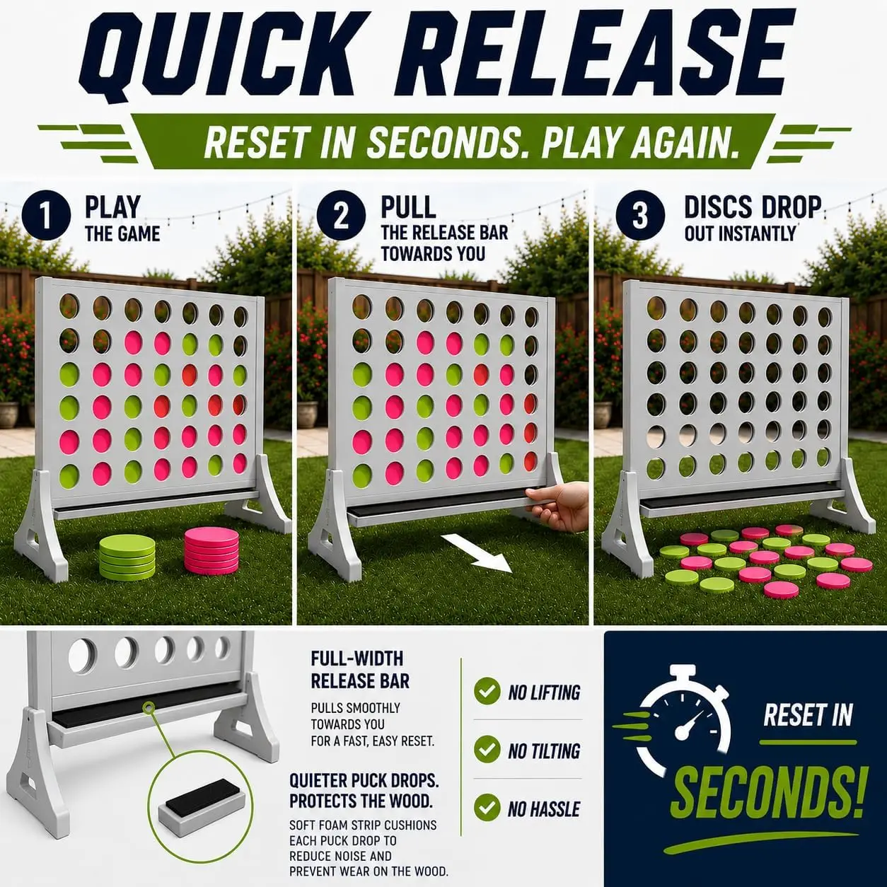 Permainan Giant 4 in a Row unt - Party Games Easter For Family ulasan dan harga