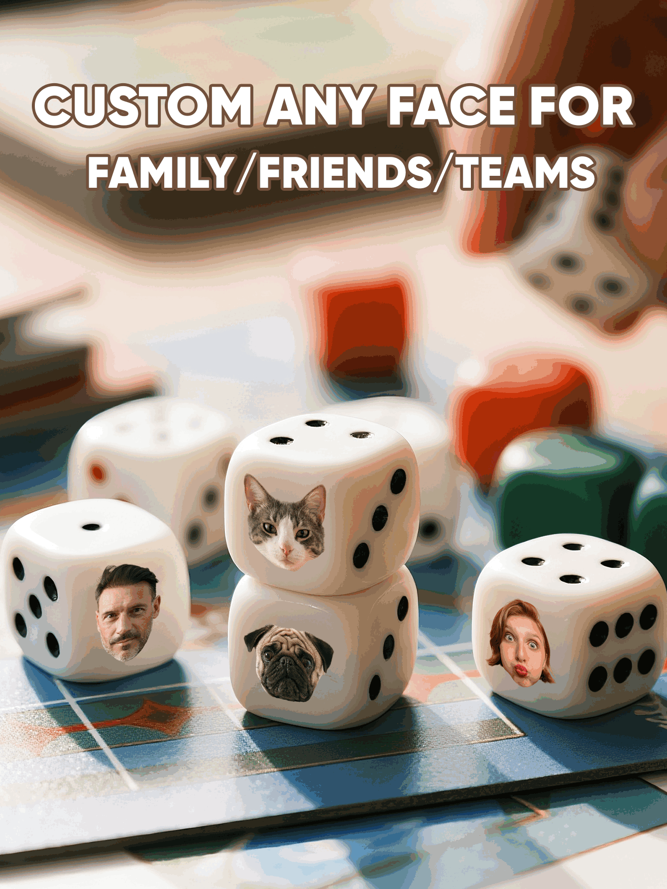 Dadu Wajah Kustom Dadu Wajah y - Party Games Easter For Family ulasan dan harga