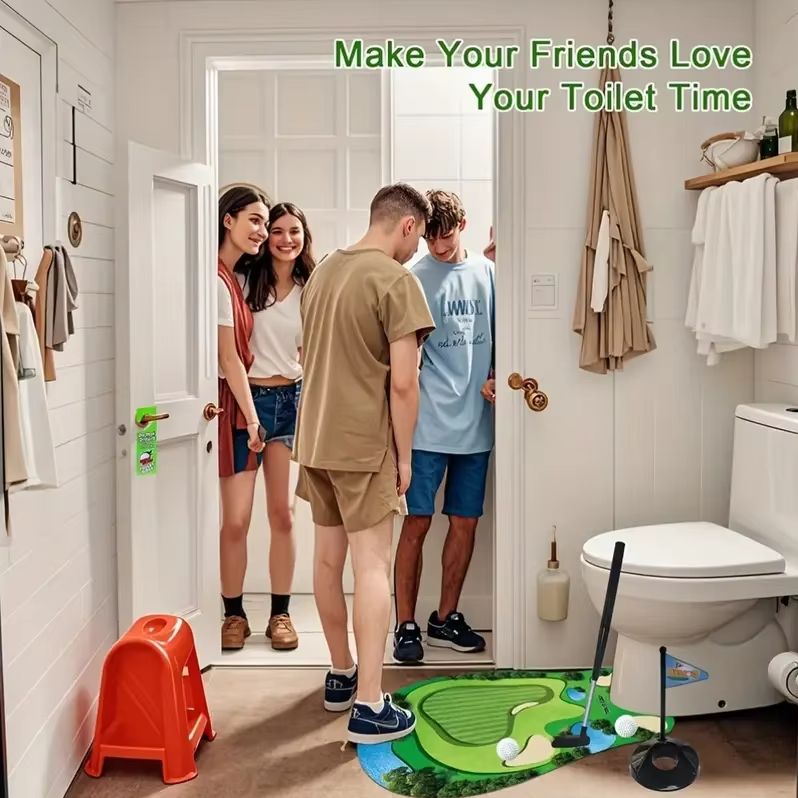 Set mainan golf toilet mini -  - Party Games Golf ulasan dan harga