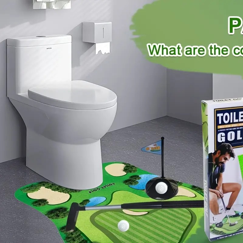 Set mainan golf toilet mini -  - Party Games Golf ulasan dan harga