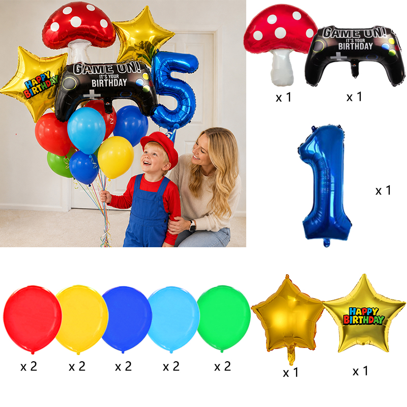 Set Balon Bertema Game Superbo - Party Games Bunny ulasan dan harga