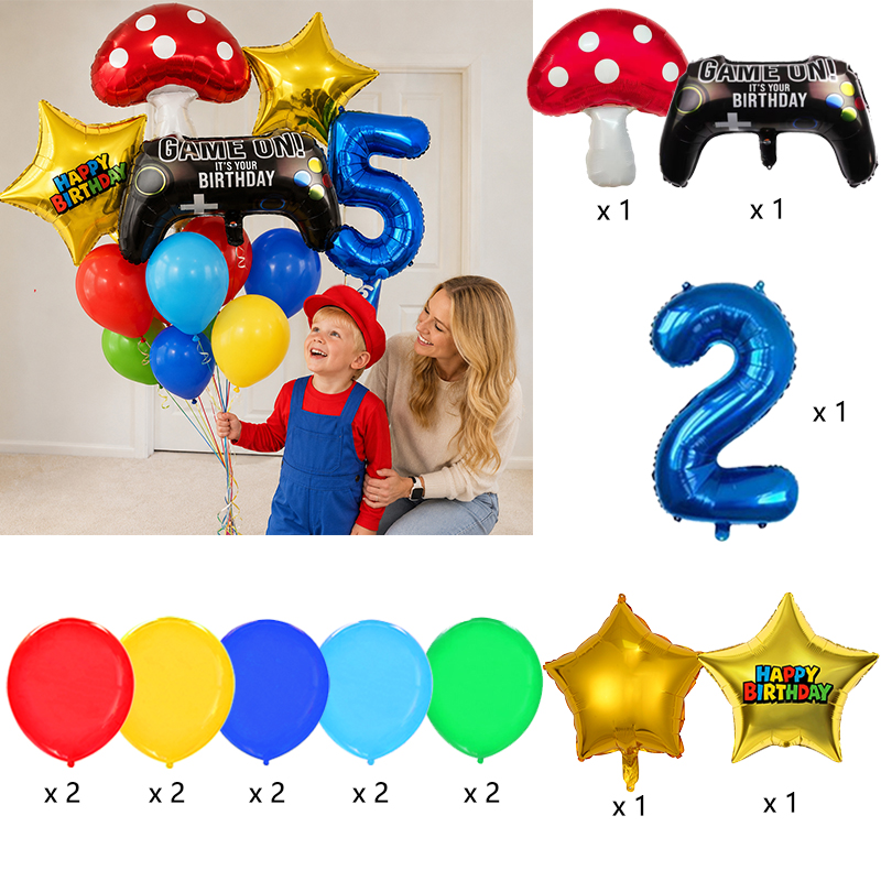 Set Balon Bertema Game Superbo - Party Games Bunny ulasan dan harga
