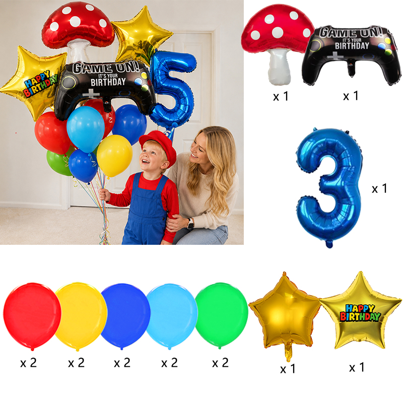 Set Balon Bertema Game Superbo - Party Games Bunny ulasan dan harga