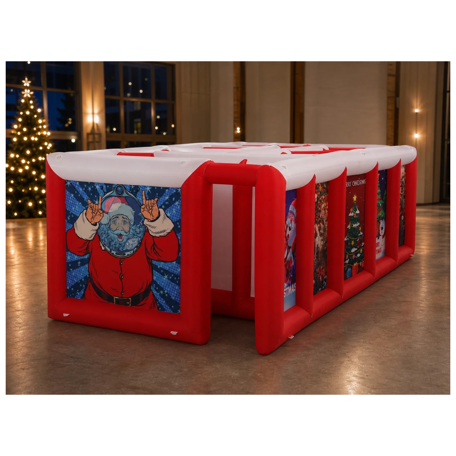 Labirin Tiup Atap Datar Merah  - Party Games Kids ulasan dan harga